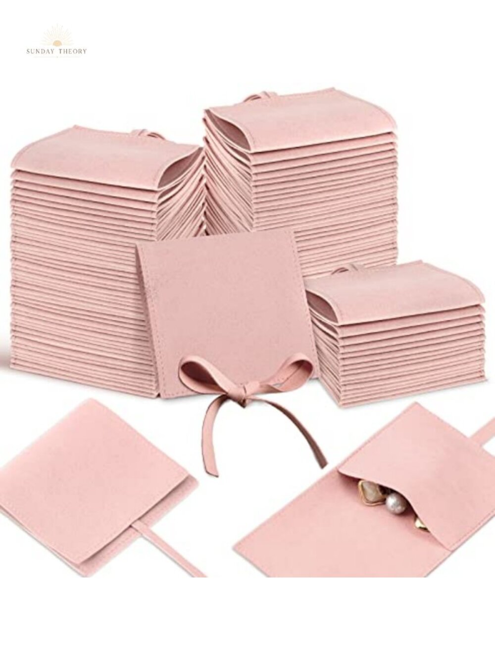 80 Pack Microfiber Jewelry Pouches 8cm Drawstring Gift Bags Storage